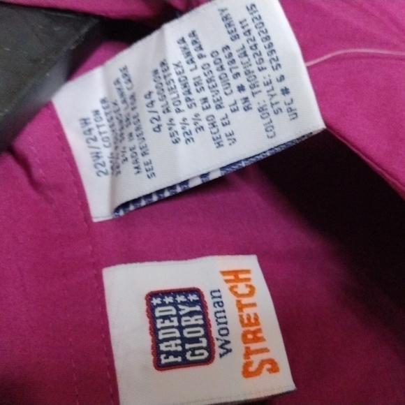 4@30.00 or 20.00 NWT  Ladies Plus Size Blouse by FADED GLORY - Picture 3 of 13